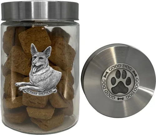 Miniatura 15 de Heritage Pewter Basset Hound Good Dog Treat Jar – Tarro de golosinas de 34 onzas con tapa hermética a rosca Regalo para propietarios de Basset
