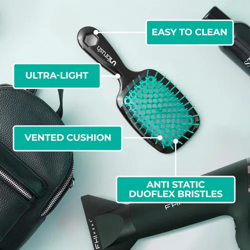 Miniatura 6 de FHI Heat UNbrush - Cepillo desenredante para cepillar sin dolor en cabello húmedo o seco — Cerdas antiestáticas DuoFlex duraderas, mango ligero