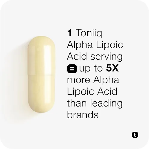 Miniatura 10 de Toniiq 1000mg Cápsulas de Ácido Alfa Lipoico de Fuerza Ultra Alta - Altamente Purificado 99%+ Estándar USP - 120 Cápsulas de Suplemento ALA