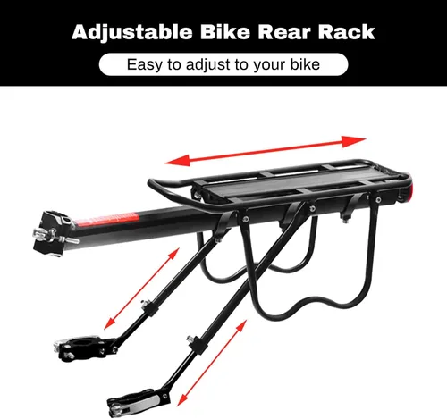 Miniatura 3 de Rear Bike Bicycle Cargo Rack, Aluminum Alloy Rear Bike Pannier Rack for Back of Bike Carrier Rack with Quick Release Mountain Road Bicycle Rear