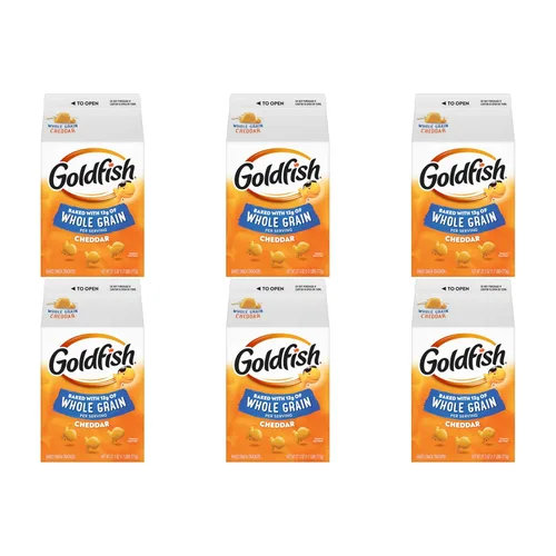 Miniatura 10 de Goldfish Galletas de queso cheddar, horneadas con grano entero, caja de 27.3 onzas