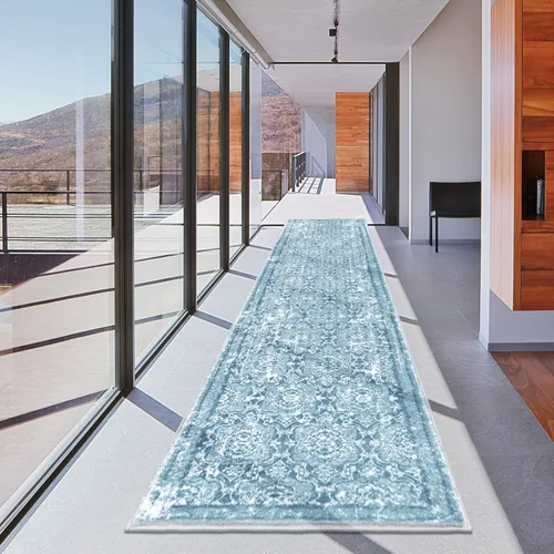 Miniatura 89 de Vaukki - Alfombra de pasillo, suave y peluda, alfombra antideslizante lavable, para lavandería, cocina, granja, baño, entrada y dormitorio