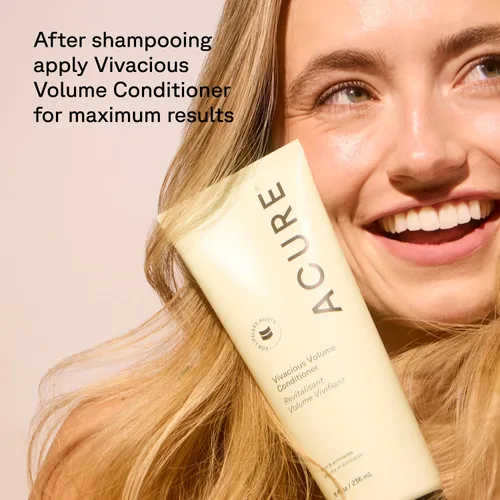 Miniatura 6 de Acure Vivacious Volume Shampoo - Champú voluminizador para cabello fino y delgado, añade cuerpo y espesor al cabello que se adelgaza para mujeres