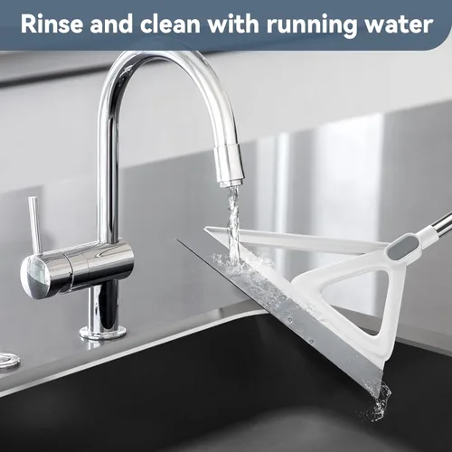 Miniatura 4 de Escoba Mágica Multifunción, Escoba con Rasqueta para Piso, Escoba de Goma de Silicona para Limpieza de Pisos, Escoba Mágica Barredora para Sala