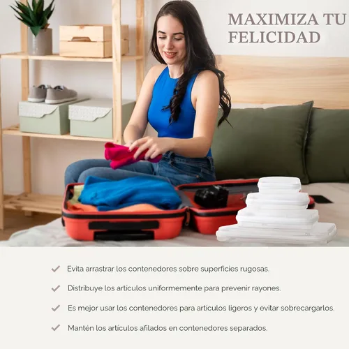Miniatura 9 de Maple & Lark Bliss Bins - Estuche rígido transparente con cremallera para almacenamiento - Estuche de lápices de plástico transparente de grado