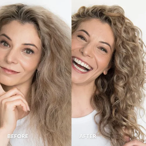 Miniatura 5 de Love Ur Curls Juego de champú y acondicionador rizado sin fragancia con rizador todo en uno para cabello ondulado, sistema de 3 pasos para reparar