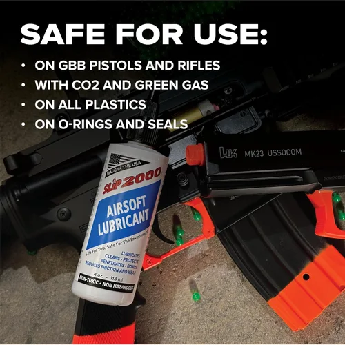 Miniatura 4 de Slip 2000 Airsoft Lubricant Buddy Pack, 100% puro sintético, reduce la fricción y el desgaste, botellas de 1 oz y 4 oz, aplicador de punta de aguja