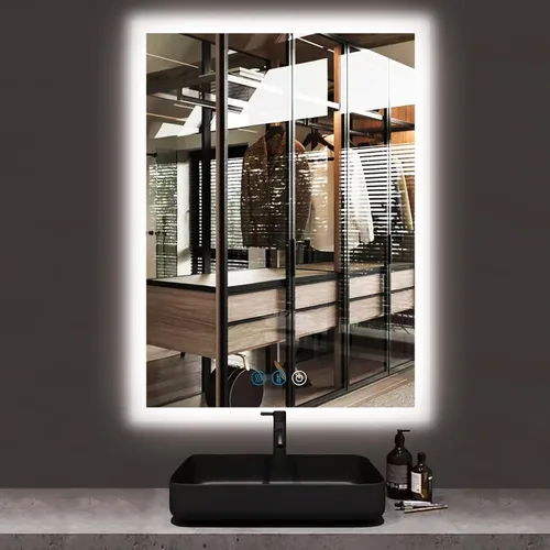 Miniatura 11 de Espejo LED retroiluminado de 32 x 72 pulgadas para baño, montado en la pared, espejo de tocador grande iluminado de 72 pulgadas con luces