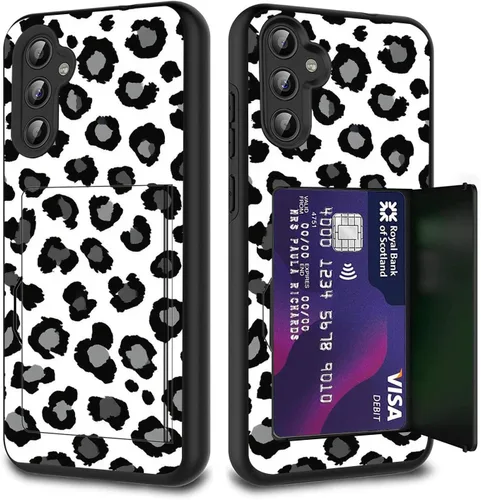 Miniatura 22 de Funda híbrida de doble capa con función atril para Samsung Galaxy A16 5G de 6.9 pulgadas, diseño de vaca con bandera estadounidense