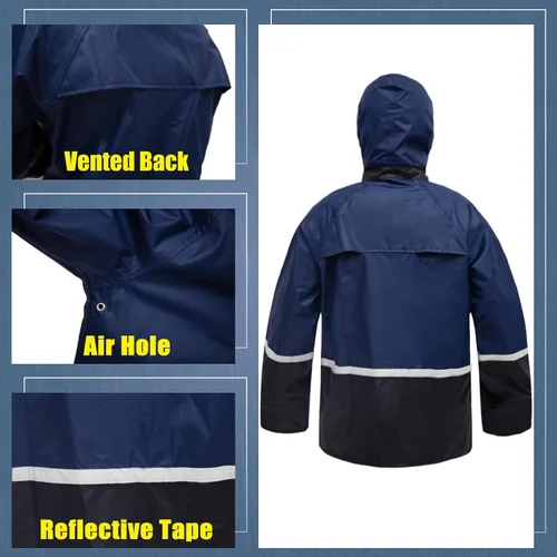 Miniatura 3 de RainRider Trajes impermeables y transpirables para hombres - Abrigo de lluvia Oxford duradero con pantalones