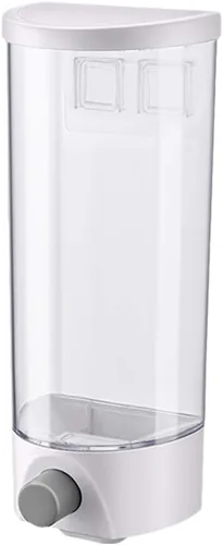 Kichvoe Tarro de almacenamiento montado en la pared 1.5L dispensador de grano transparente para cocina ahorro de espacio organizador de alimentos a