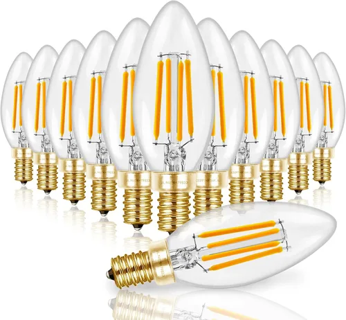 Miniatura 14 de Hizashi - Focos de candelabro LED E12, B11 tipo B, regulables, equivalente a 60 W, 5,000 K, luz diurna, 90+CRI, 6 W, 550 lúmenes, certificación UL