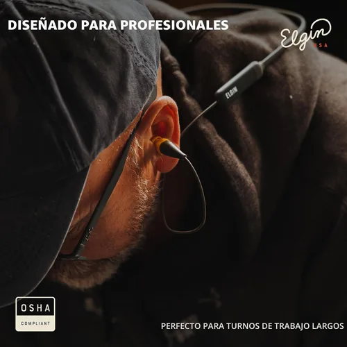 Miniatura 4 de Elgin Discord Gen 2 - Auriculares Bluetooth con enchufe Bluetooth, compatibles con OSHA, auriculares inalámbricos de seguridad con aislamiento