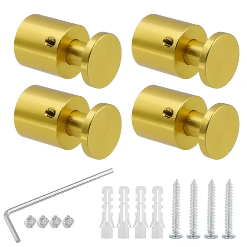 Miniatura 15 de Antrader Paquete de 12 Soportes Separadores de Vidrio de Acero Inoxidable de 3/4" x 1-1/5", Separadores de Pared Clavos de Ferretería Publicitarios