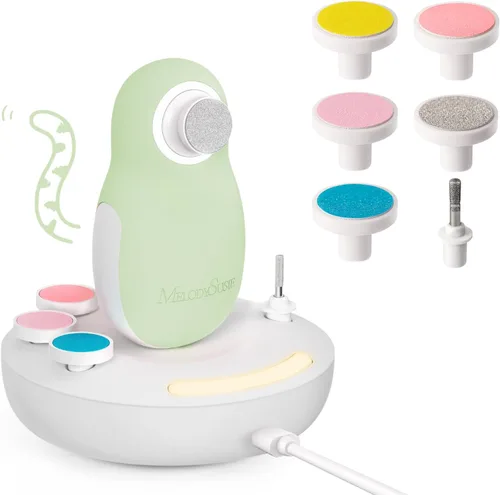 Miniatura 9 de MelodySusie PC20F - Kit de lima de uñas eléctrica para bebé, recargable y seguro, con luz nocturna, funcionamiento silencioso para recién nacidos