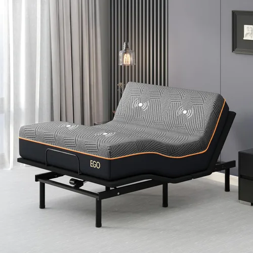 Miniatura 8 de EGOHOME Marco de cama ajustable individual XL con control remoto inalámbrico, base de cama eléctrica ajustable independiente con inclinación