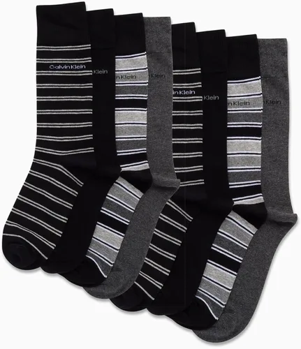 Miniatura 2 de Calvin Klein Calcetines de vestir para hombre, calcetines ligeros de mezcla de algodón (paquete de 8)