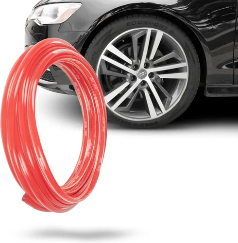 Miniatura 9 de True Line Automotive Protector de llanta para ruedas de coche (negro brillante), protector de rueda en forma de L, cinta adhesiva 3M Brillo negro