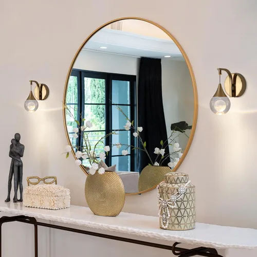 Miniatura 2 de Aplique de pared de luna para interiores, lámpara de pared de cristal, moderna, regulable, luz LED de pared para dormitorio, baño, sala de estar