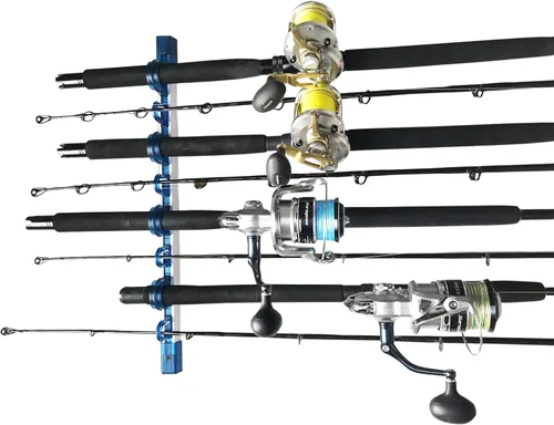Miniatura 6 de Rush Creek Creations Fishing Rod Holder, Garage Organization and Wall Storage, for Reels, Gear and Accessories (Vertical/Horizontal Rack)