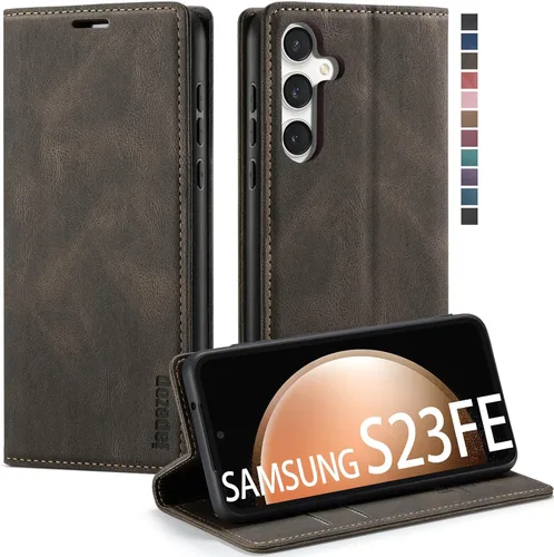 Miniatura 24 de Funda para Samsung Galaxy S23 5G, funda tipo cartera para Samsung Galaxy S23 5G con bloqueo RFID, tarjetero y función atril magnético, funda