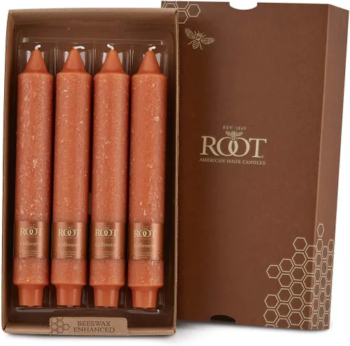 Miniatura 13 de Root Candles Juego de 4 velas sin perfume para cena, sin goteo, con cera de abeja mejorada, Timberline™ Collenette, en caja, de 7 pulgadas