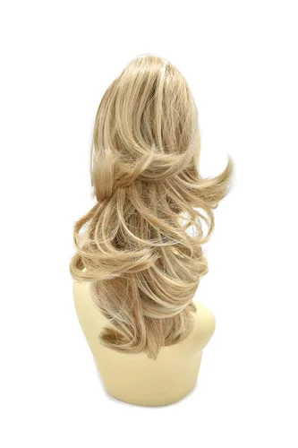 Miniatura 27 de Natural Mujeres Onduladas Chic Garra Pinza Pinza Cola de Caballo Coqueto Capa Extensión de Pelo 14" Rizado Fibra de Alta Temperatura Extensión de 1#