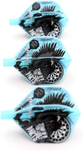 Miniatura 2 de CUESOUL TERO AK4 Plumas para dardos Forma estándar/Forma escudo/Forma diamante Forma estándar-águila azul