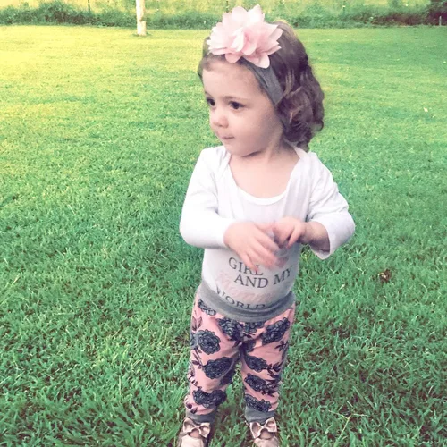 Miniatura 2 de Renotemy Conjunto de ropa para bebé recién nacida, mameluco con volantes, pantalones florales, lindo conjunto de ropa para bebé niña