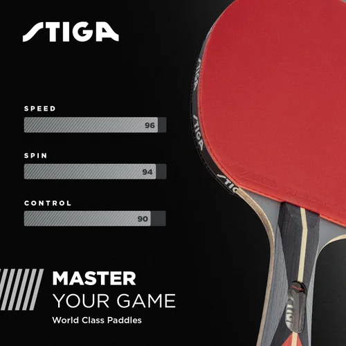 Miniatura 5 de STIGA Ping Pong Paddles - 2mm Tournament-Approved Sponge - Flared Handle for Enhanced Control - Competitive Table Tennis Racket for Family Fun