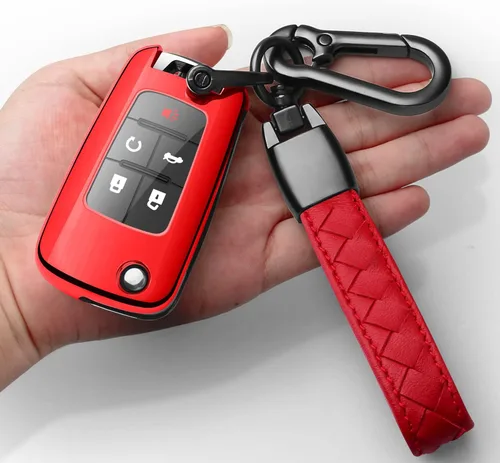 Miniatura 9 de para Chevrolet Funda para Llavero con Llavero de TPU de Protección Completa Compatible con Equinox Camaro Cruze Malibu Sonic Volt Park Impala Buick