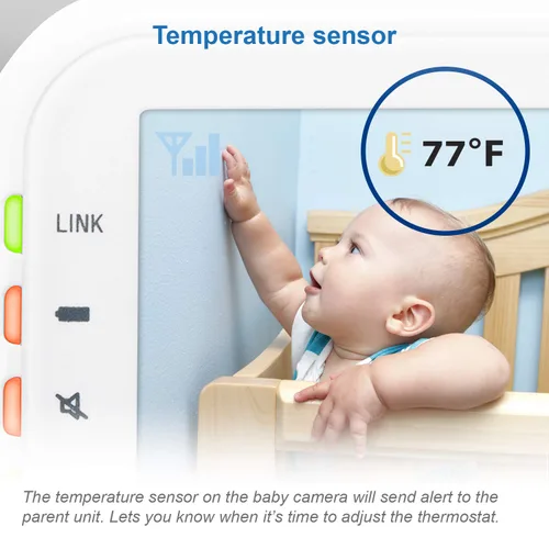 Miniatura 8 de VTech VM3252 Monitor de video para bebés con alcance de 1000 pies, visión nocturna automática, pantalla de 2.8 pulgadas, conversación de audio de 2