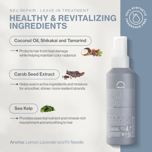 Miniatura 3 de Neuma Neu Repair Leave In Hair Treatment Travel Size Hair Repair Treatment for Damaged Hair - Smooths, Conditions, Shields, Softens, Protects