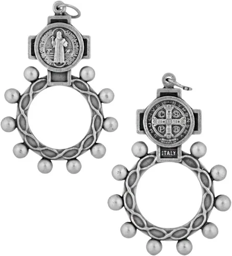 Anillo de rosario tradicional de 2 pulgadas 6 sujetos santos duales Accesorios de oración Regalo católico para confirmación Christian Home Goods