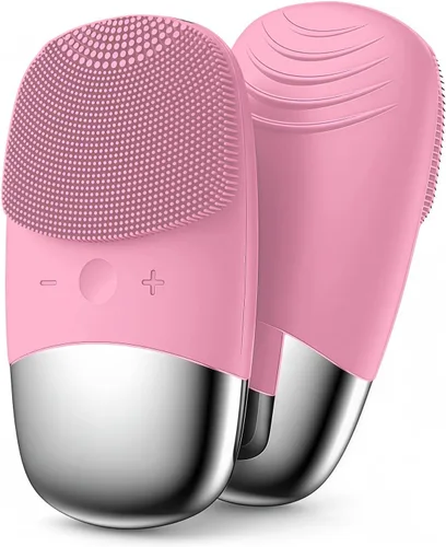 Miniatura 9 de MEGAN Cepillo de limpieza facial, limpiador facial de silicona eléctrico recargable por USB, masajeador facial sónico impermeable IPX7, cepillo