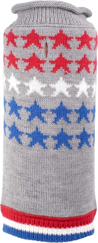 Miniatura 12 de The Worthy Dog Suéter de cuello alto de punto grueso, ropa cálida de invierno para perro, trajes de abrigo para mascotas para clima frío - XXS, gris