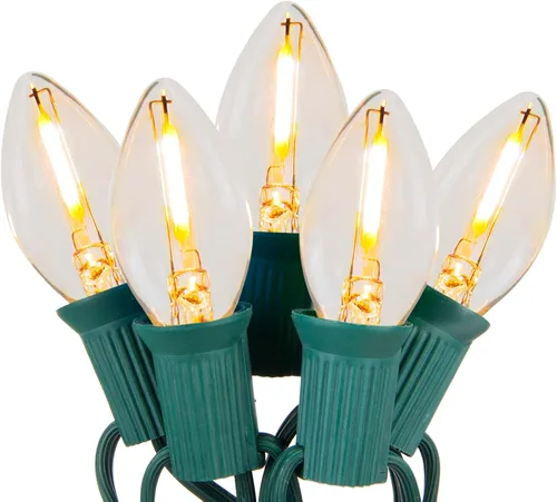 Miniatura 11 de C7 Luces de Navidad para Exteriores 25 Pies Luces de Cadena LED de Navidad con 27 Bombillas LED Multicolor (2 de Repuesto), Luces de Cadena