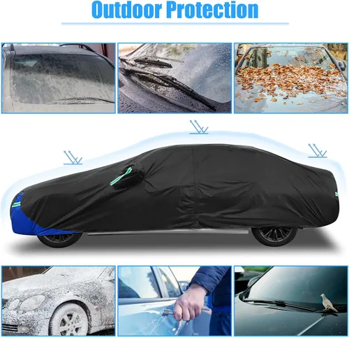 Miniatura 2 de X AUTOHAUX para Jeep Wrangler Funda de 2 Puertas Impermeable SUV para Jeep Wrangler Unlimited Sport/Sahara/Rubicon JK JL TJ YJ Protección Todo Clima