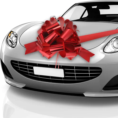 Zonon Lazo grande para automóvil, lazo gigante para automóvil con listón de 20 pies para envolver regalos grandes, casas nuevas, regalos enormes