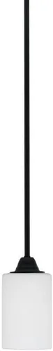 Miniatura 119 de Toltec Lighting Paramount - Mini colgante de 1 luz en acabado negro mate con cristal de arte perla de 7 pulgadas y estilo negro
