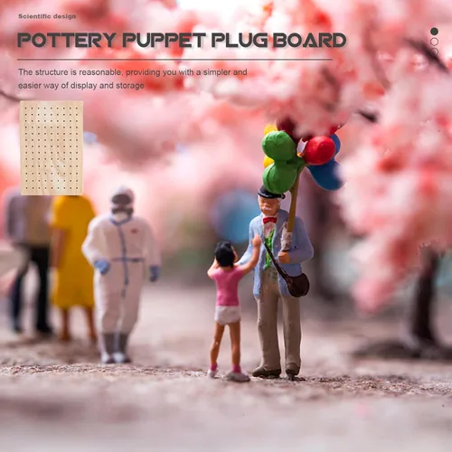 Miniatura 2 de EXCEART Base de madera con base de arcilla de 2 piezas, herramientas de escultura de cerámica y estante de secado, tabla de cuña para herramientas