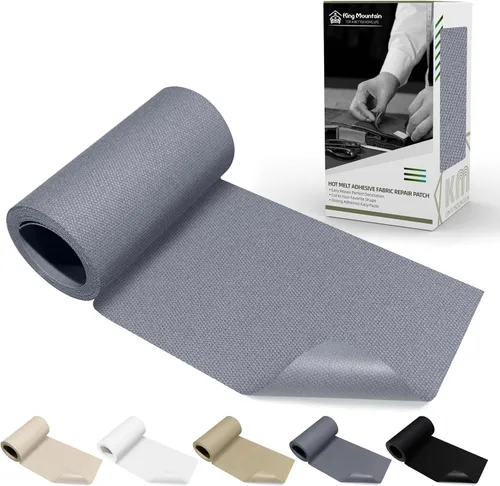 Miniatura 27 de KING MOUNTAIN Parche de lona para planchar, 3"×60", parche de reparación de tela de algodón 100% impermeable, utilizado para varios sofás, tiendas