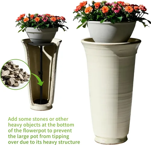 Miniatura 5 de Elevador de plantas ajustable para macetas interiores, soporte ajustable para plantas, relleno de macetas para plantas artificiales