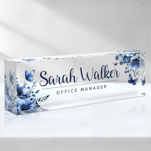 Miniatura 22 de Placa de Nombre Personalizada, Decoración de Oficina Personalizada - Accesorio de Escritorio de Acrílico, Regalos de Oficina para Empleados