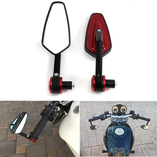 Miniatura 4 de SCUUBE Universal Motorcycle Rear View Mirrors Bar End Side Mirror for Z800 Z900 ER6N ER6F FZ-09 MT-10 FZ-10 FJ-09 MT-25 FZ6 FZ8 GSXR600 7/8'' 22mm