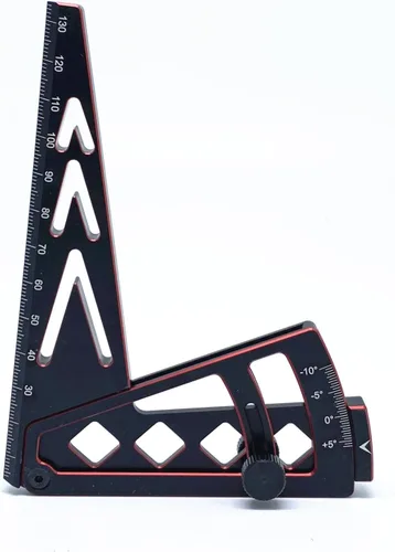 KingVal Herramienta de medición de altura ajustable de metal para llanta de automóvil, regla de inclinación compatible con 1/10 1/8 1/7 RC Car