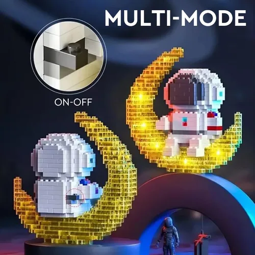 Miniatura 4 de Finger Rock Mini juegos de construcción de astronauta para adultos, kit de construcción de micro bloques y juguetes pequeños, regalos geniales