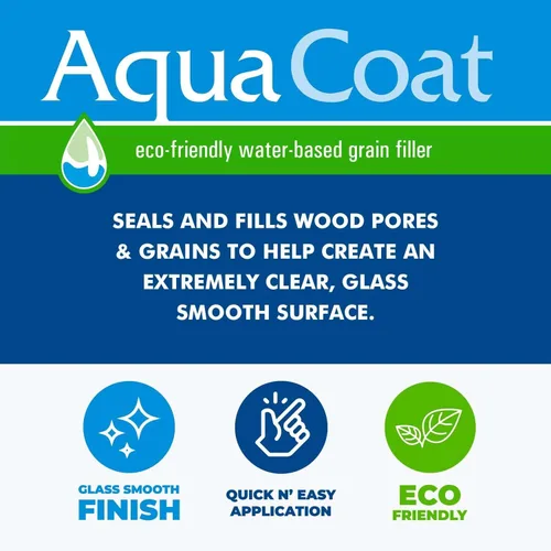 Miniatura 8 de Aqua Coat Gel Rellenador de Veta de Madera Transparente a Base de Agua, Secado Rápido, Bajo Olor, Bajo VOC, Lijable, Teñible y Pintable, Fácil
