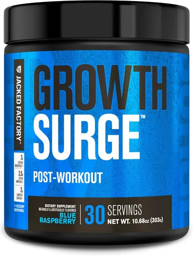 Jacked Factory Growth Surge Creatine Post Workout con L-Carnitina - Creador muscular diario y suplemento de recuperación con monohidrato de