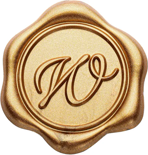 Miniatura 39 de Yoption - Pegatinas de sello de cera con letra inicial del alfabeto L, paquete de 100 unidades, autoadhesivas, estilo antiguo dorado, para sobres
